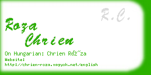 roza chrien business card